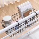 باسكت ورف معدن متعدد الاستخدامات لحمل وتنظيم ادوات المطبخ والحمام مزود بهوك قوي لسهولة التعليق علي الحائط