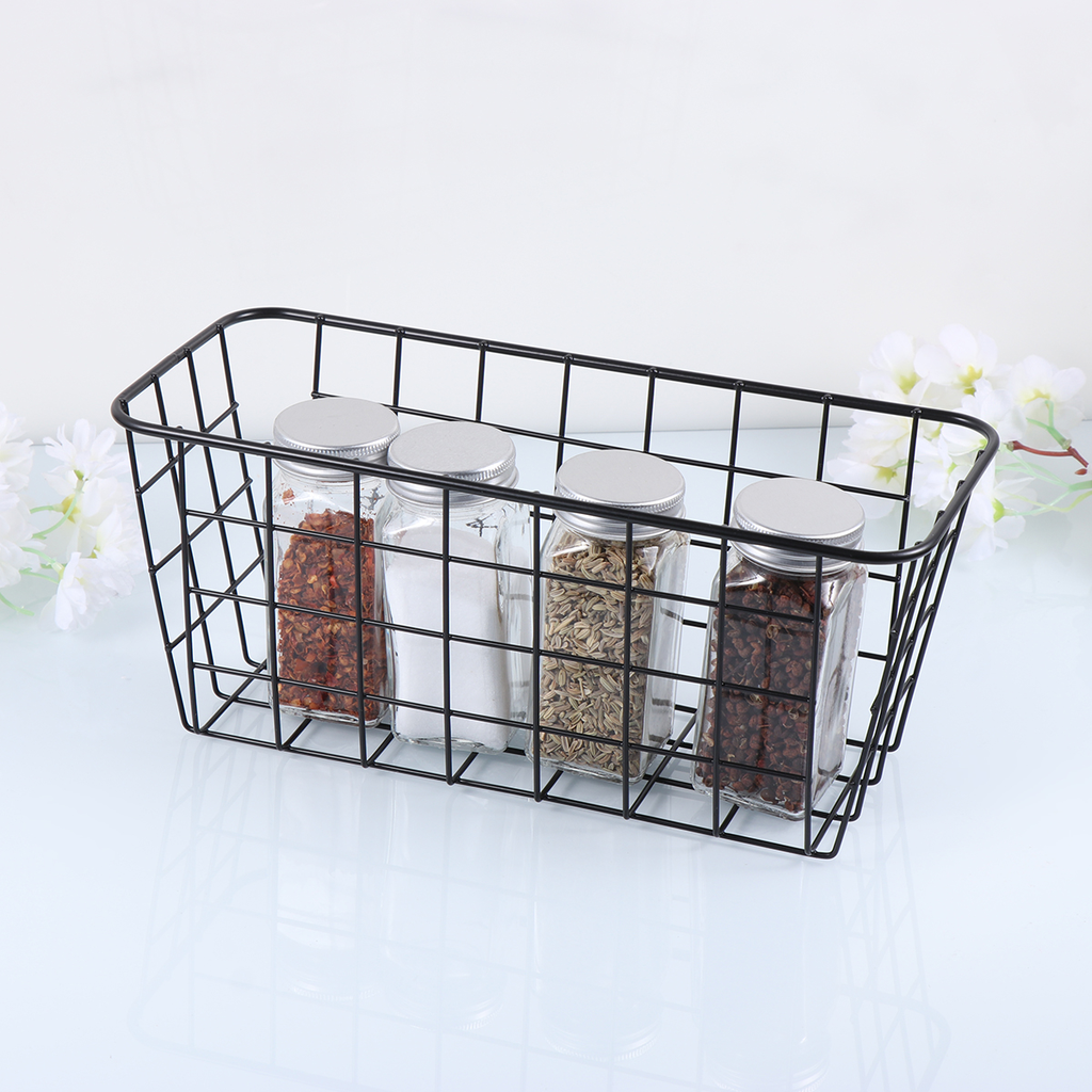 رف واستاند معدن لتنظيم ادواب المطبخ و الحمام و المكتب مع هوك شفاف قوي لتعليقة