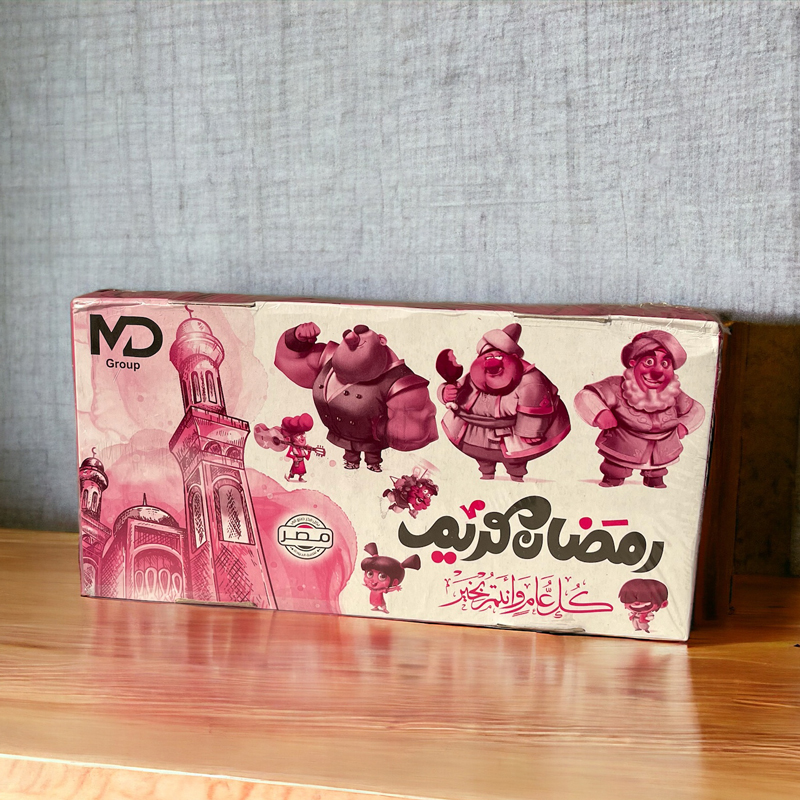 طقم رول مفارش 3 قطع بأشكال وشخصيات رمضانية بألوان مختلفة من البلاستيك