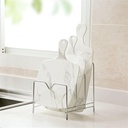 رف و حامل معدن مع اتنين هوك للمطبخ لوضع لوح التقطيع و غطاء الحلل