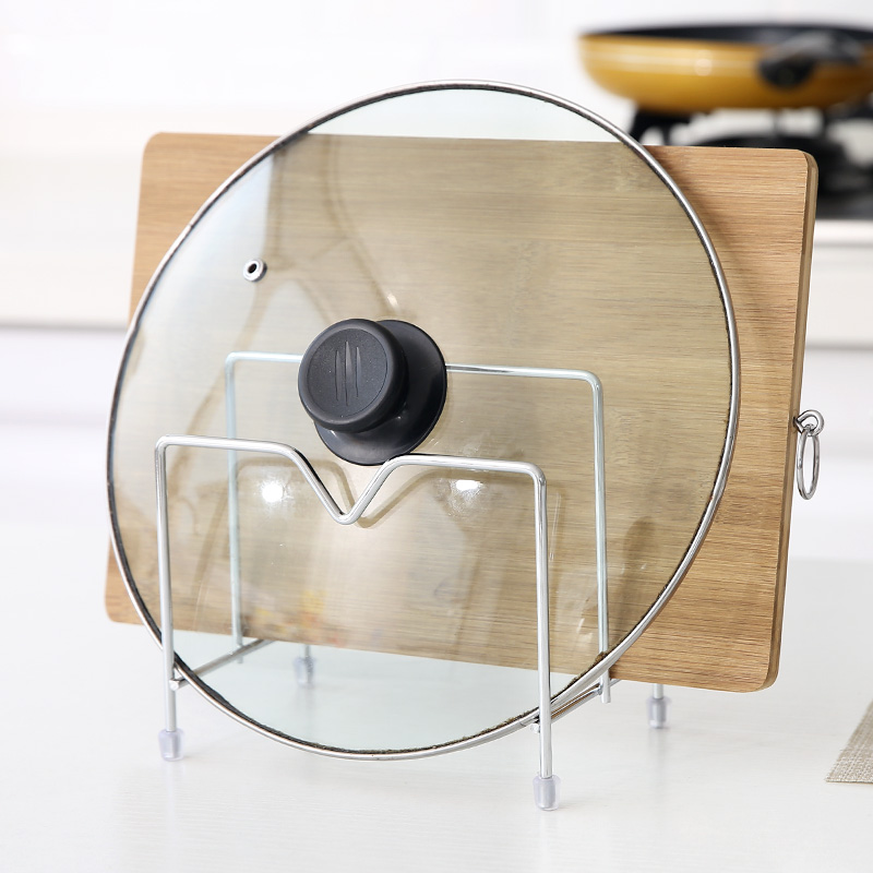 رف و حامل معدن مع اتنين هوك للمطبخ لوضع لوح التقطيع و غطاء الحلل