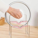 رف و حامل معدن مع اتنين هوك للمطبخ لوضع لوح التقطيع و غطاء الحلل