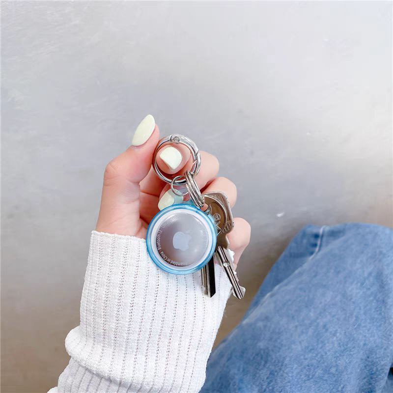 جراب حماية اير تاج بحلقة معدن مفاتيح المنزل والسياره والمحافظ والشنط