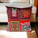 طقم كوشن خيامي 3 قطع قماش عالي الجودة بسوستة خلفية لاجواء رمضانية مميزة باللون الاحمر