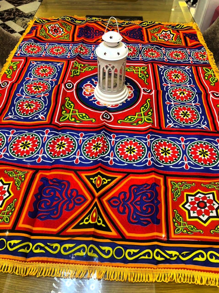 مفرش سفرة 1.5 متر بتصميم خيامية رمضان لاستقبال ليالي رمضان