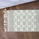 كليم كتان مزخرف بنقوش مغربية مناسب لغرفة المعيشة والنوم والليفنج لديكور مودرن مقاس 100*60 سم