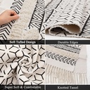 كليم صناعة يدوية من الكتان بتصميم علي شكل بوهو90*55