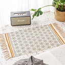 كليم كتان منقوش بطابع بوهيمي مناسبة لغرفة النوم والمعيشة والمطبخ مقاس 90*60 سم