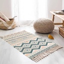 سجاد كليم كتان منقوش بالوان مميزة  للمطبخ والحمام او الليفنج مقاس 60*90سم