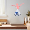 شماعة للحائط بدبل فيس ذاتي علي شكل راقصة باليه للمطبخ و الحمام