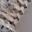 كليم كتان منقوش بطابع بوهيمي مناسبة لغرفة النوم والمعيشة والمطبخ مقاس 90*60 سم