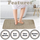 مجموعة سجاد حمام 3 قطع مانع للانزلاق وماص للماء باللون الموف لارضيات الحمام والتويلت والحوض