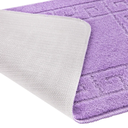 مجموعة سجاد حمام 3 قطع مانع للانزلاق وماص للماء باللون الموف لارضيات الحمام والتويلت والحوض