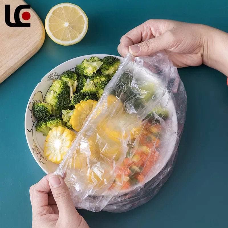 طقم أكياس لحفظ الطعام طازج مرن محكمة الغلق قابلة للتمدد 100 قطعة