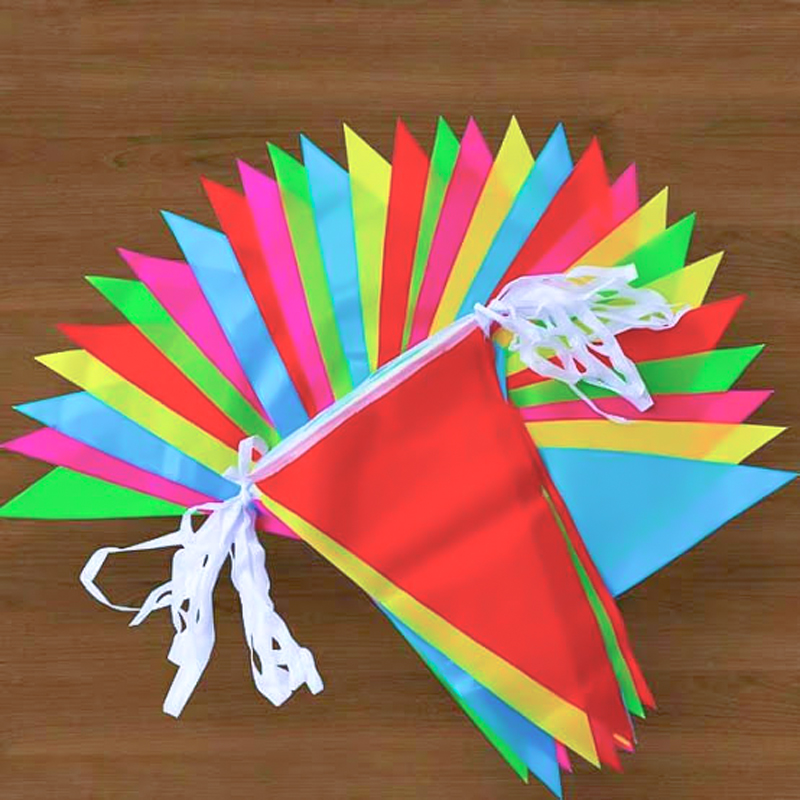 زينة رمضان 4متر الفرع 10 مثلث بألون مختلفة لاستقبال الشهر الكريم