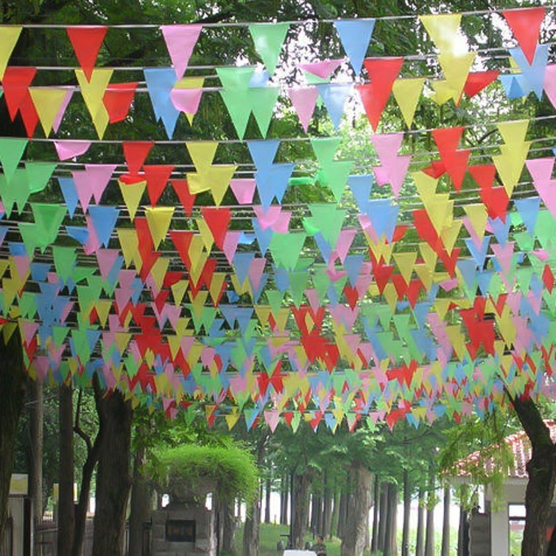 زينة رمضان 4متر الفرع 10 مثلث بألون مختلفة لاستقبال الشهر الكريم