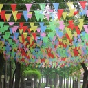 زينة رمضان 4متر الفرع 10 مثلث بألون مختلفة لاستقبال الشهر الكريم