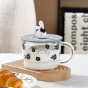 مج 500 ملي زجاج بغطاء دبدوب ثري دي ويد لشرب وتقديم الشاي والنسكافيه واللبن