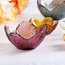 طبق شكل وردة لحمل وتقديم التسالي والكاندي والحلويات للضيوف بشكل شيك من الزجاج