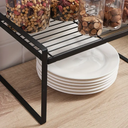 استاند ورف معدن لتنظيم أدوات المطبخ كالحلل و الأكواب والاطباق