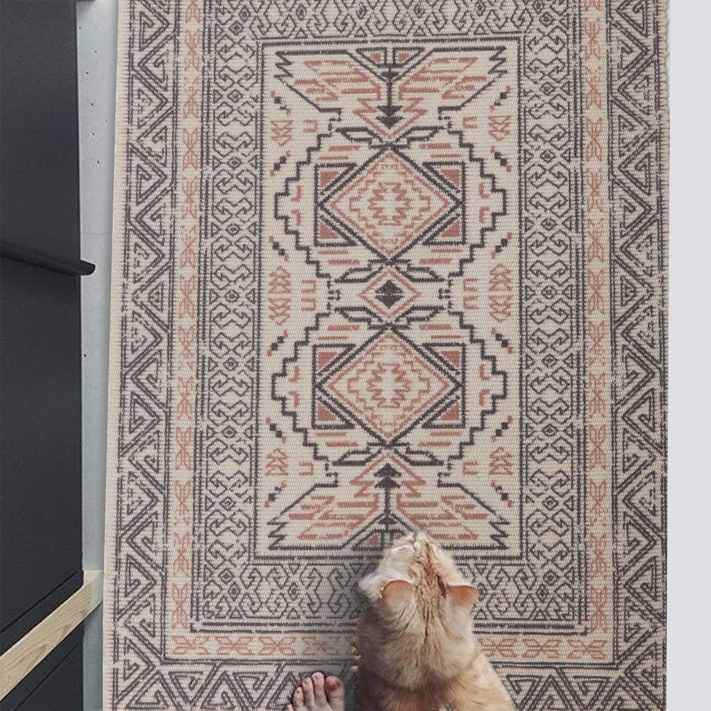 سجادة كتان مصنوعة يدويا  مقاس 60 * 90 سم لتجديد ديكور اللفينج وغرف النوم