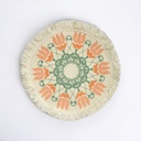 كوستر كروشيه دائري بوهو للسفره و المطبخ و الحلل مصنوعة يدويا