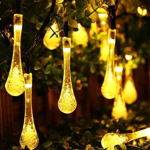 فرع زينة مضئ 3 متر شكل قطرة الندي لأستقبال ليالي رمضان المبهجة