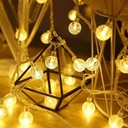 فرع زينة مضئ 3 متر شكل كور كريستال لأستقبال ليالي رمضان المبهجة