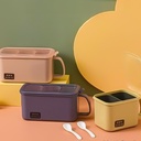 طقم توابل 3 قطع قابلة للفك للأستخدام بمفردها بمعالق وغطاء شفاف محكم الغلق وبيد