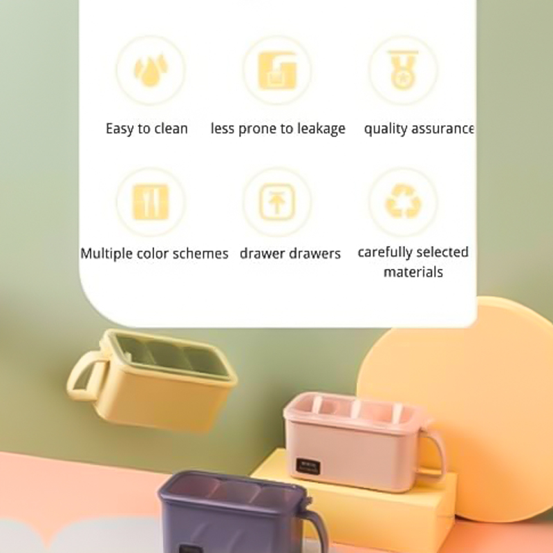 طقم توابل 3 قطع قابلة للفك للأستخدام بمفردها بمعالق وغطاء شفاف محكم الغلق وبيد