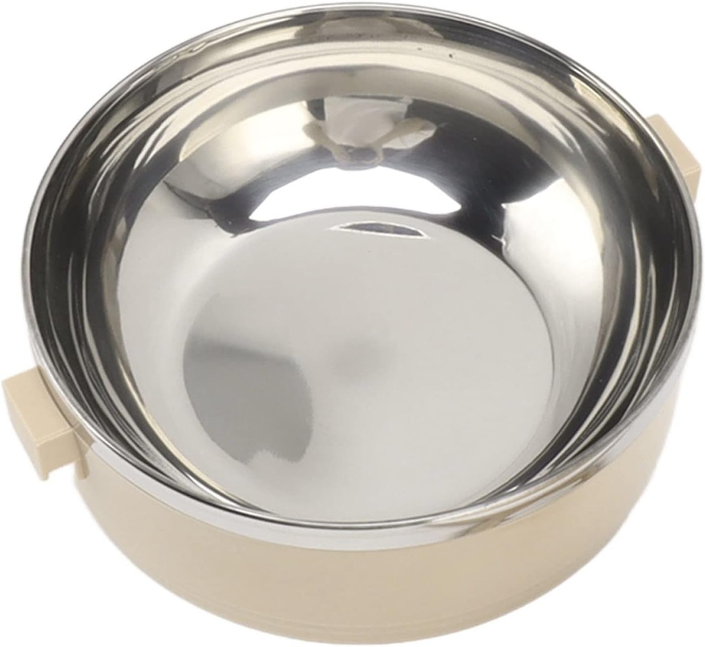 لانش بوكس بعلبة ستاليس ستيل من الداخل لحفظ الطعام بغطاء محكم الغلق بكلبسات جانبية مع معلقة للمدارس والعمل