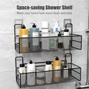 رف منظم لادوات المطبخ و الحمام مزود بدل فيس لتثبيته علي الحائط بدون تخريم