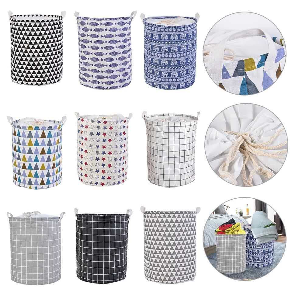 باسكت بالغطاء للملابس ولعب الاطفال