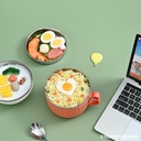 لانش بوكس 3 في 1 استانليس ستيل من الداخل حافظ للحرارة بمعلقة لسهولة تناول الطعام للدراسة والعمل