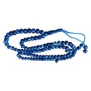 سبحة 100 حبة من البلاستيك منقوش عليها كلمه الله واسم الرسول(ص) باللون الازرق