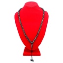 سبحة 100 حبة منقوشة بأسم الله ورسوله محمد (ص) باللون الأسود الملكي