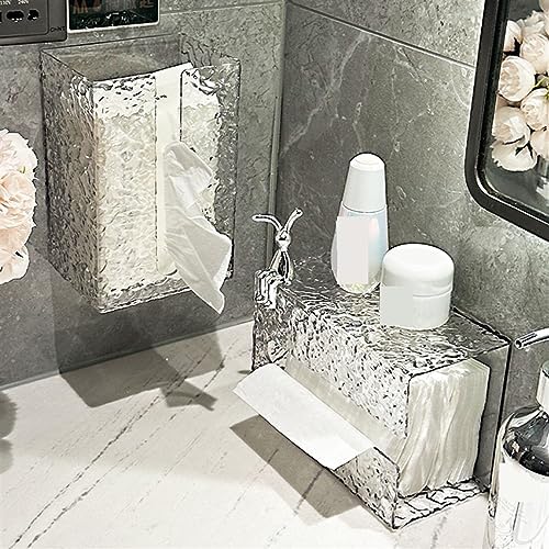 علبة مناديل اكليريك شفاف متعرج  بدبدوب ثري دي لغرف النوم والاطفال واللفينج