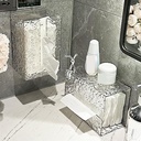 علبة مناديل اكليريك شفاف متعرج  بدبدوب ثري دي لغرف النوم والاطفال واللفينج