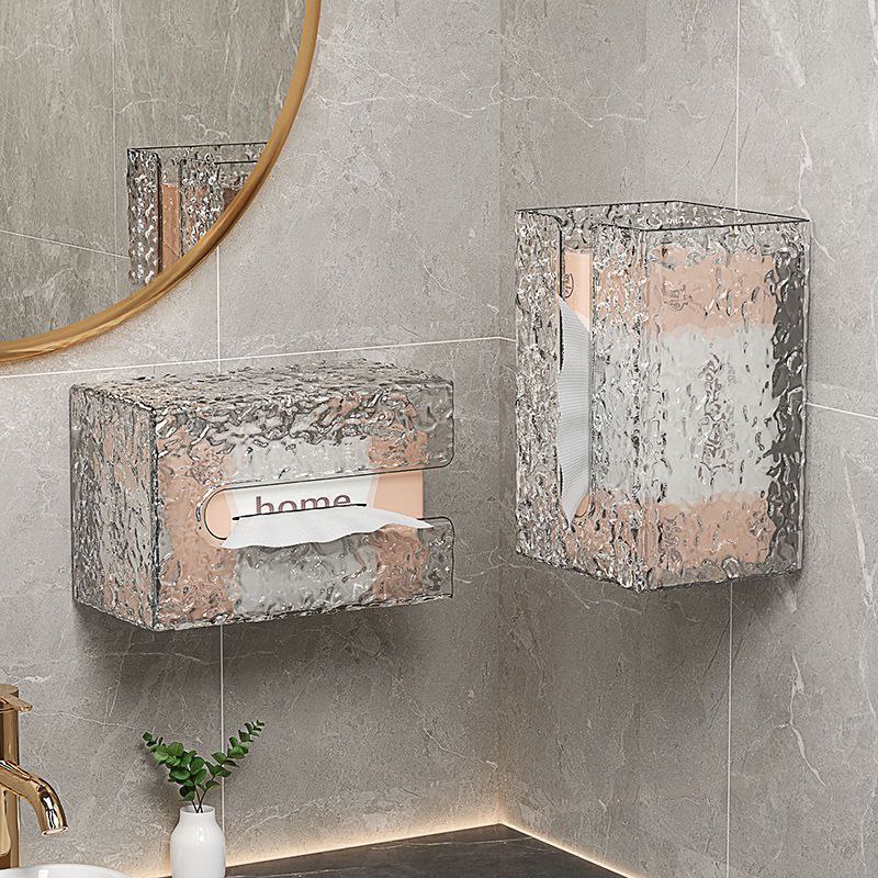 علبة مناديل اكليريك شفاف متعرج  بدبدوب ثري دي لغرف النوم والاطفال واللفينج