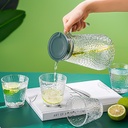 طقم تقديم العصائر والمشروبات الرمضانية شفشق بغطاء محكم الغلق ويد مع 4 اكواب من الزجاج