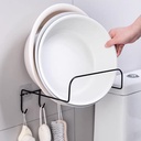 حامل معدني لتنظيم الحمام وحمل الأطباق البلاستيكية والفوط والليف بلزق دبل فيس قوي