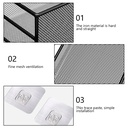 رف معدن منظم لأدوات المطبخ و الحمام مزود بدبل فيس لتثبيته علي الحائط بدون تخريم