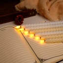 طقم شمع ليد مضئ حلزوني الشكل بدون لهب قطعتين لتجديد ديكور المنزل ببطاريات