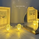 شمعة شكل صبارة مضيئة بدون لهب لتجديد ديكور المنزل وإضفاء اجواء رومانسية هادئة من الاكليريك ​