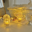 شمعة شكل صبارة مضيئة بدون لهب لتجديد ديكور المنزل وإضفاء اجواء رومانسية هادئة من الاكليريك ​