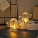 شمعة شكل صبارة مضيئة بدون لهب لتجديد ديكور المنزل وإضفاء اجواء رومانسية هادئة من الاكليريك ​