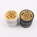 مبخرة خط عربي بغطاء مزخرف مطلي باللون الجولد من الخزف