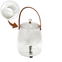 ديسبنسر عصائر ومياه محمول  بلاستيك بغطاء مانع للتسرب وحنفية لسهولة الاستخدام 10 لتر شفاف