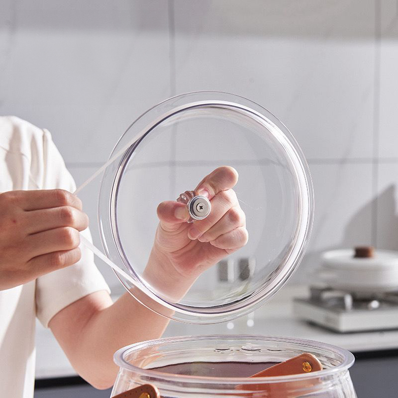 ديسبنسر عصائر محمول 5 لتر بلاستيك شفاف بغطاء مانع للتسرب وحنفية لسهولة الاستخدام