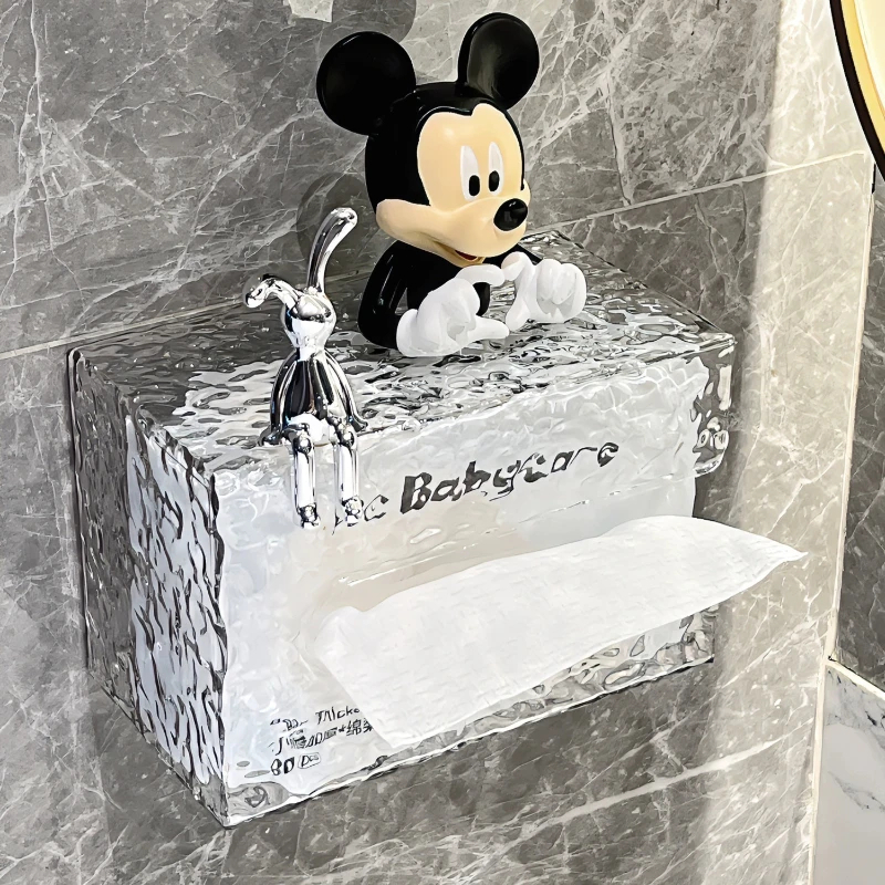 علبة مناديل اكليريك بدبدوب ثري دي لغرف النوم والأطفال والحمام بلزق دبل فيس قوي